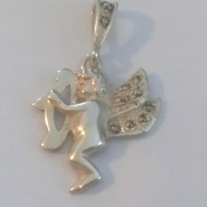 Sterling Silver & Marcasite Angel Charm
